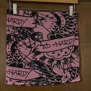 Ed Hardy Women's Skirt in Pink and Black